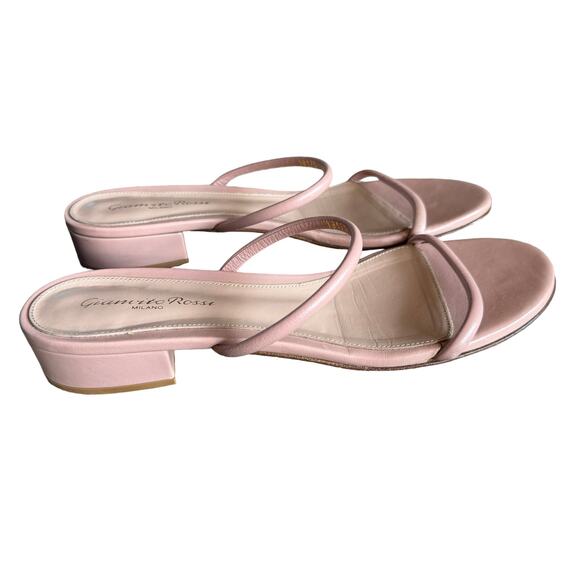 Gianvito Rossi Blush Pink Leather Slide Sandals Size 39.5 - Picture 4 of 12